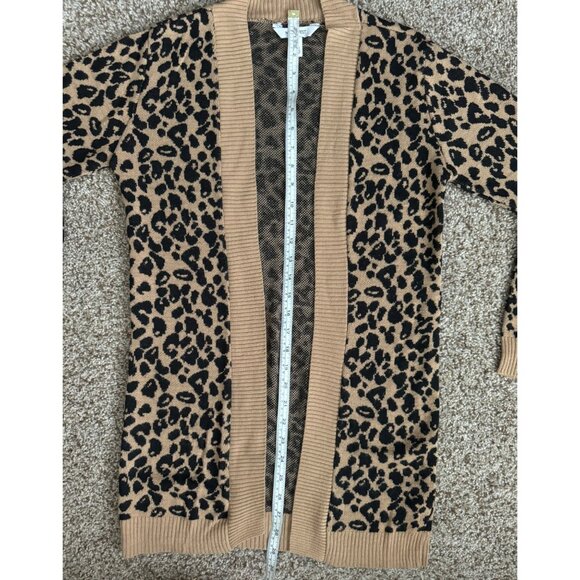 Nine West Leopard Print Women's Cardigan Overcoat Jacket - Size Small - Picture 3 of 4